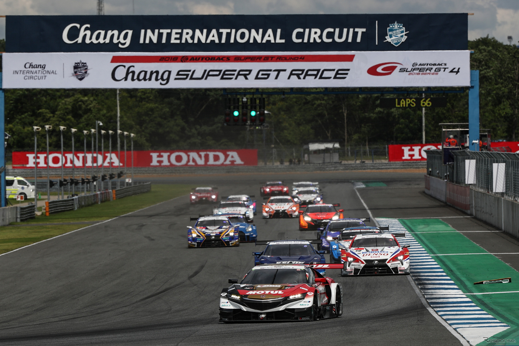 GT500ポール発進の#16 NSXは決勝5位。