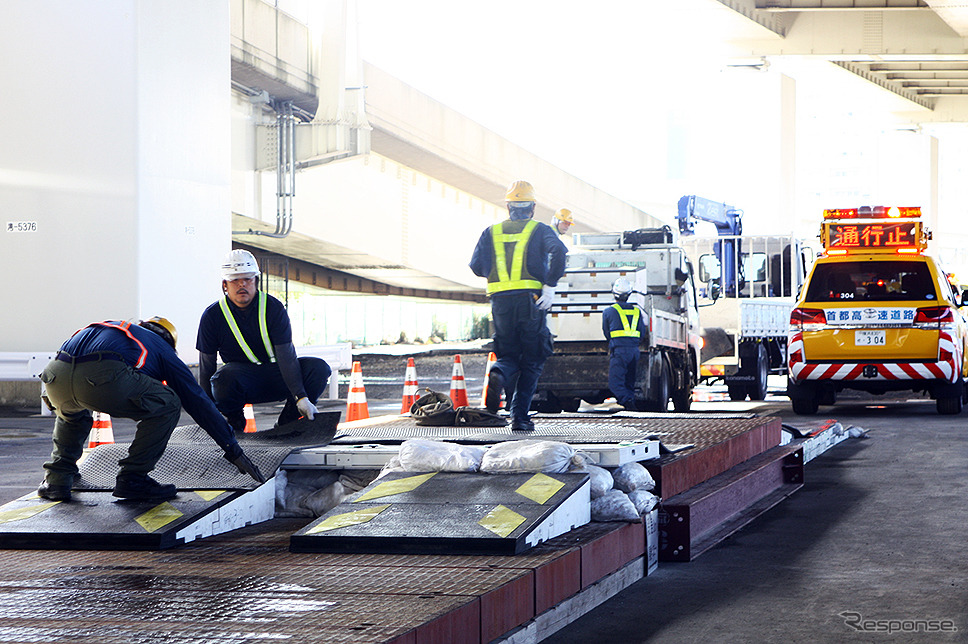 首都高速道路 緊急対応訓練（首都高速湾岸線 杉田出入口付近、9月5日）