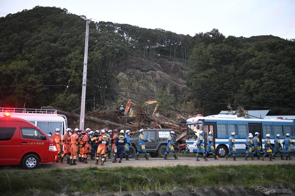 平成30年北海道胆振東部地震（9月8日撮影、北海道厚真町）　(c) Getty Images