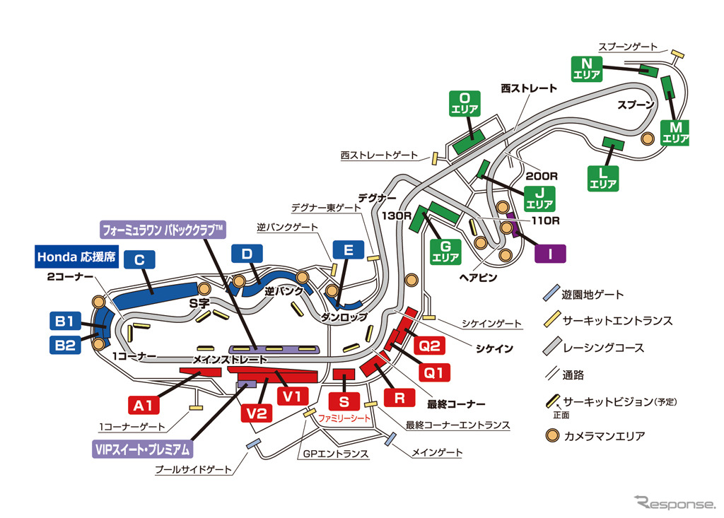 F1日本グランプリ観戦席図