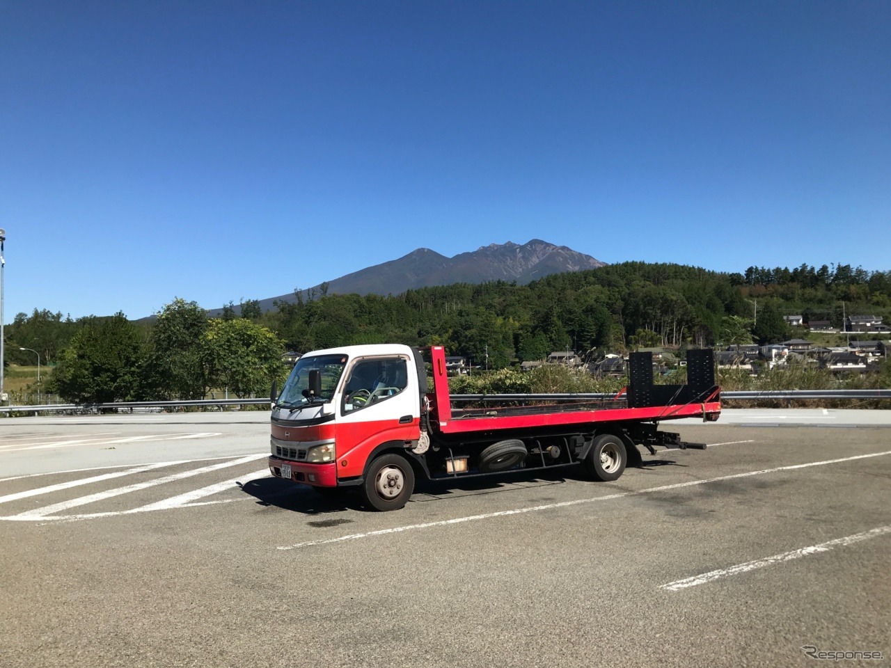 八ヶ岳PAから望む八ヶ岳。まさにこれから紅葉のシーズンを迎える。