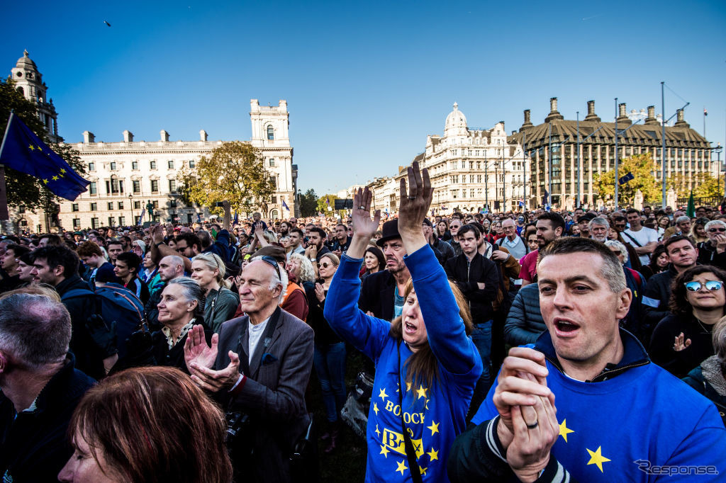 反EU離脱派のデモ（10月20日、ロンドン）　(c) Getty Images