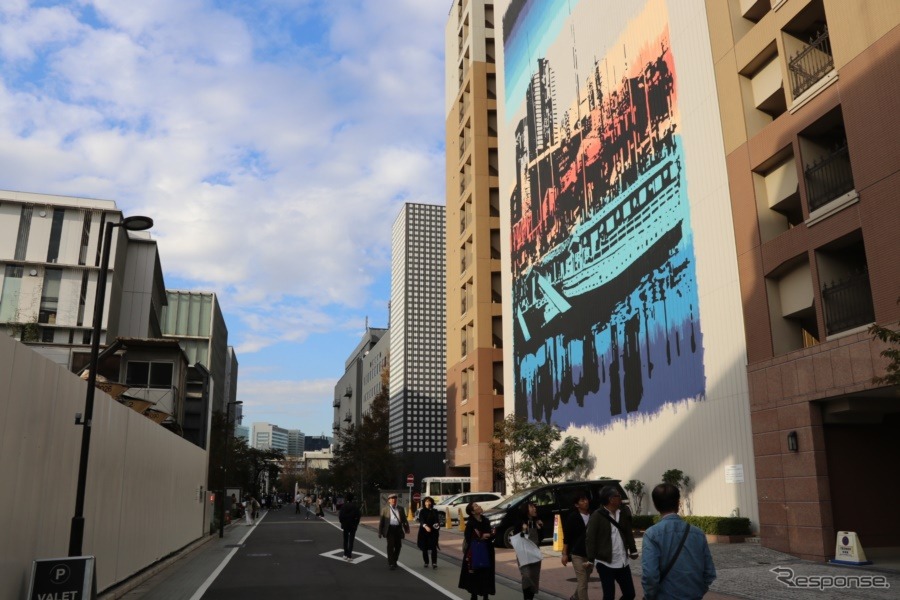 近年文化的な拠点としても注目を集める天王洲。街にはウォールアートなども多い。