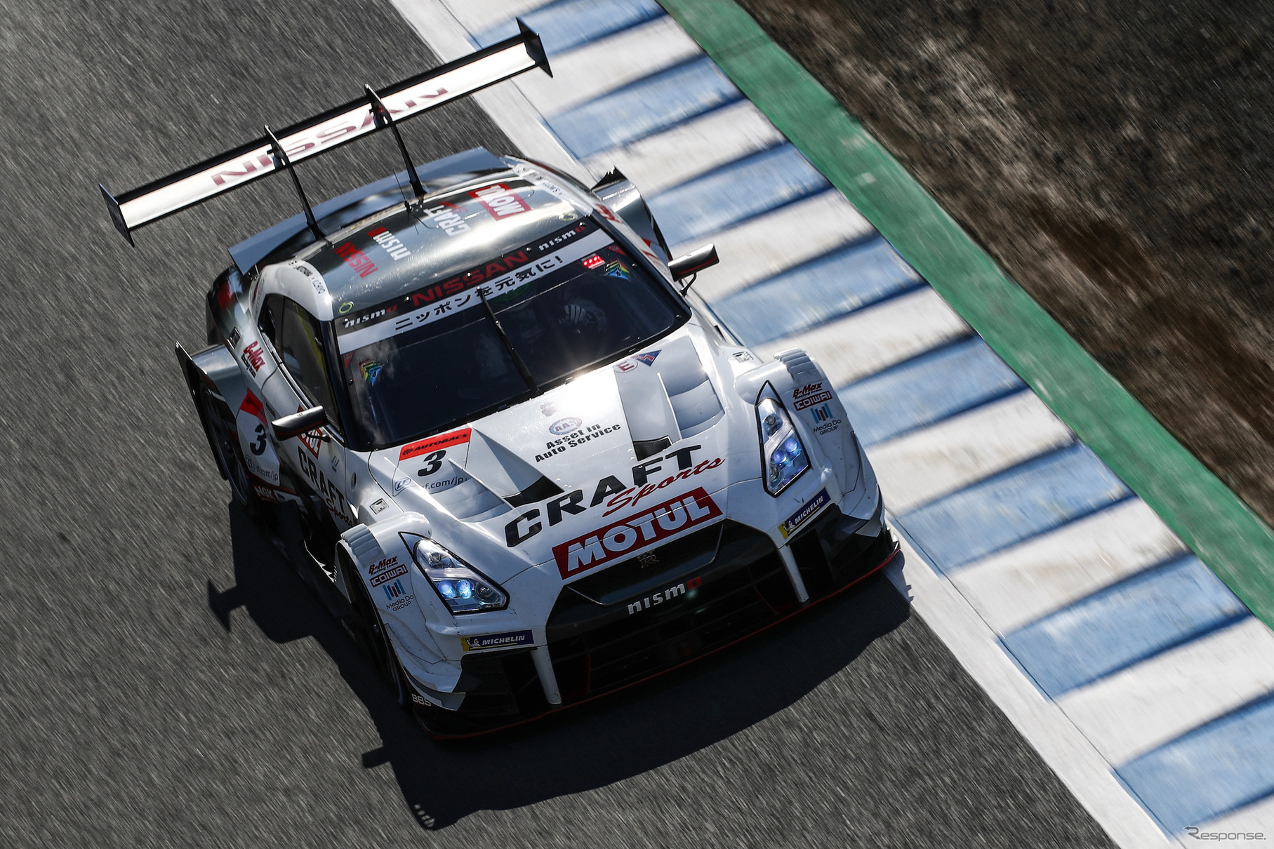 GT500クラス予選8位の#3 GT-R。