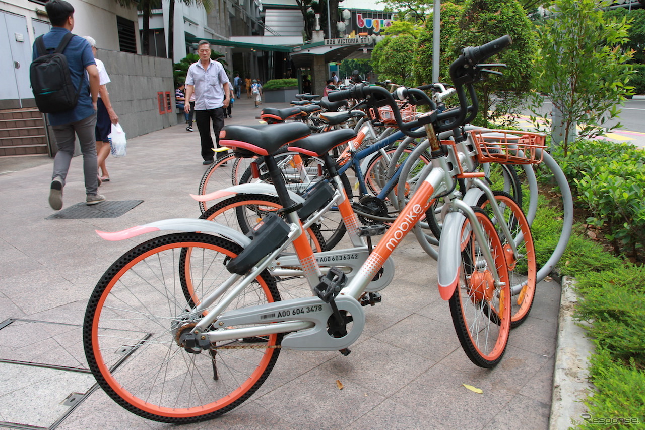 シンガポールではシェア自転車も交通手段として既に定着。