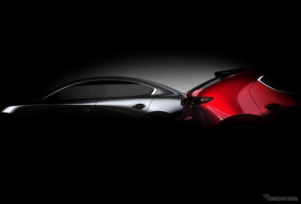 Mazda 3 新型ティザーイメージ
