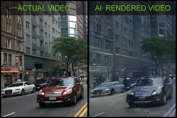 エヌビディアが開発した映像から仮想世界を構築する技術を応用した自動車ゲーム