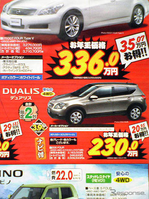 【初荷値引き情報】ミニバン、SUV、セダン、スポーツ…新年も安いヨ