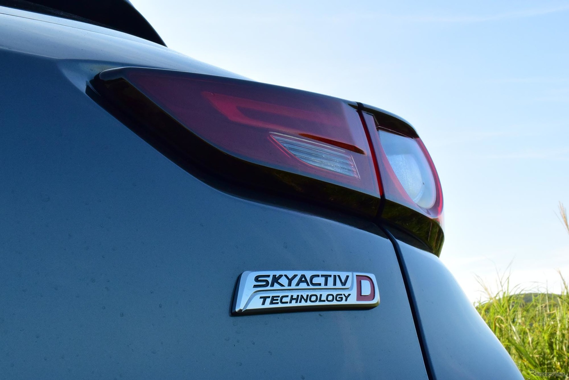 マツダのディーゼル「SKYACTIV-D」のエンブレム。