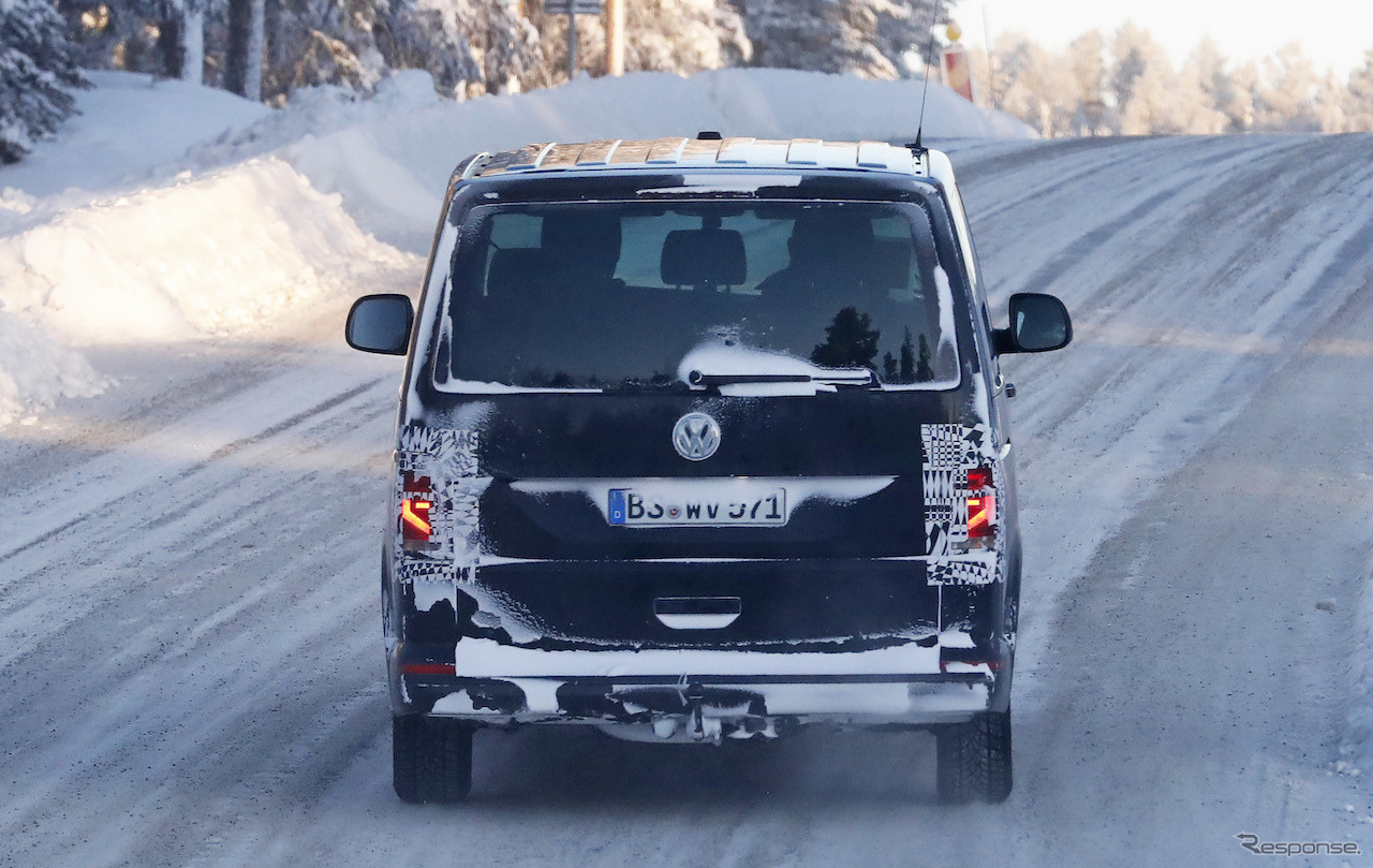 VW T6 改良新型 スクープ写真