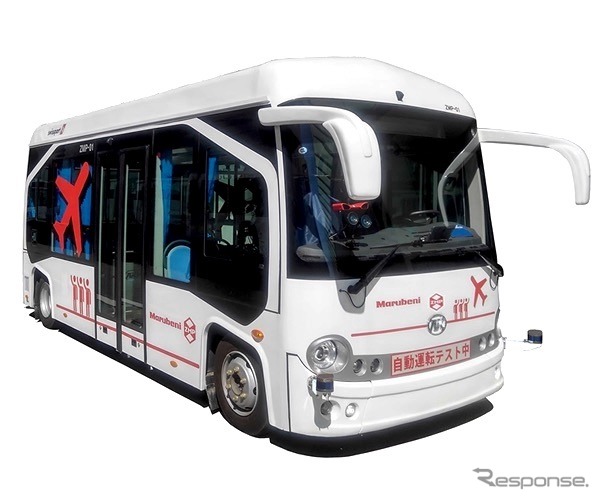 実証実験に使う自動走行車両「ロッボカー Mini EVバス」