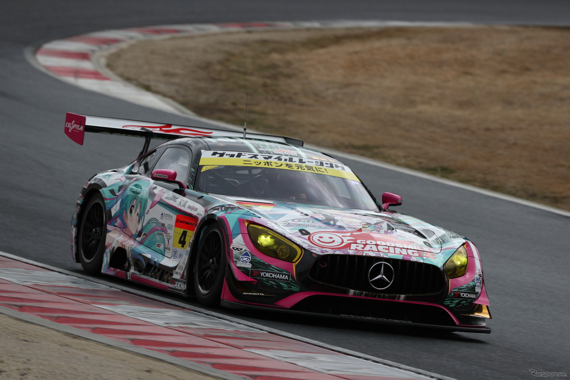 GT300クラス初日トップタイムの#4 メルセデスAMG GT3。