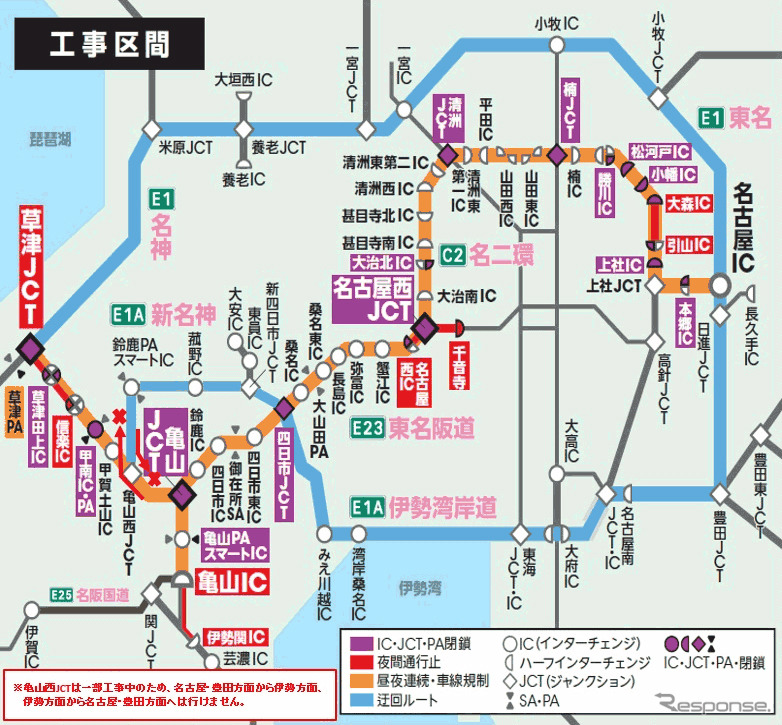 リニューアル工事区間