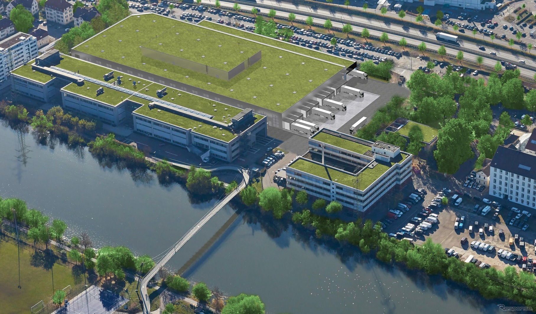 メルセデスベンツの次世代電動車向けバッテリー新工場の完成予想図