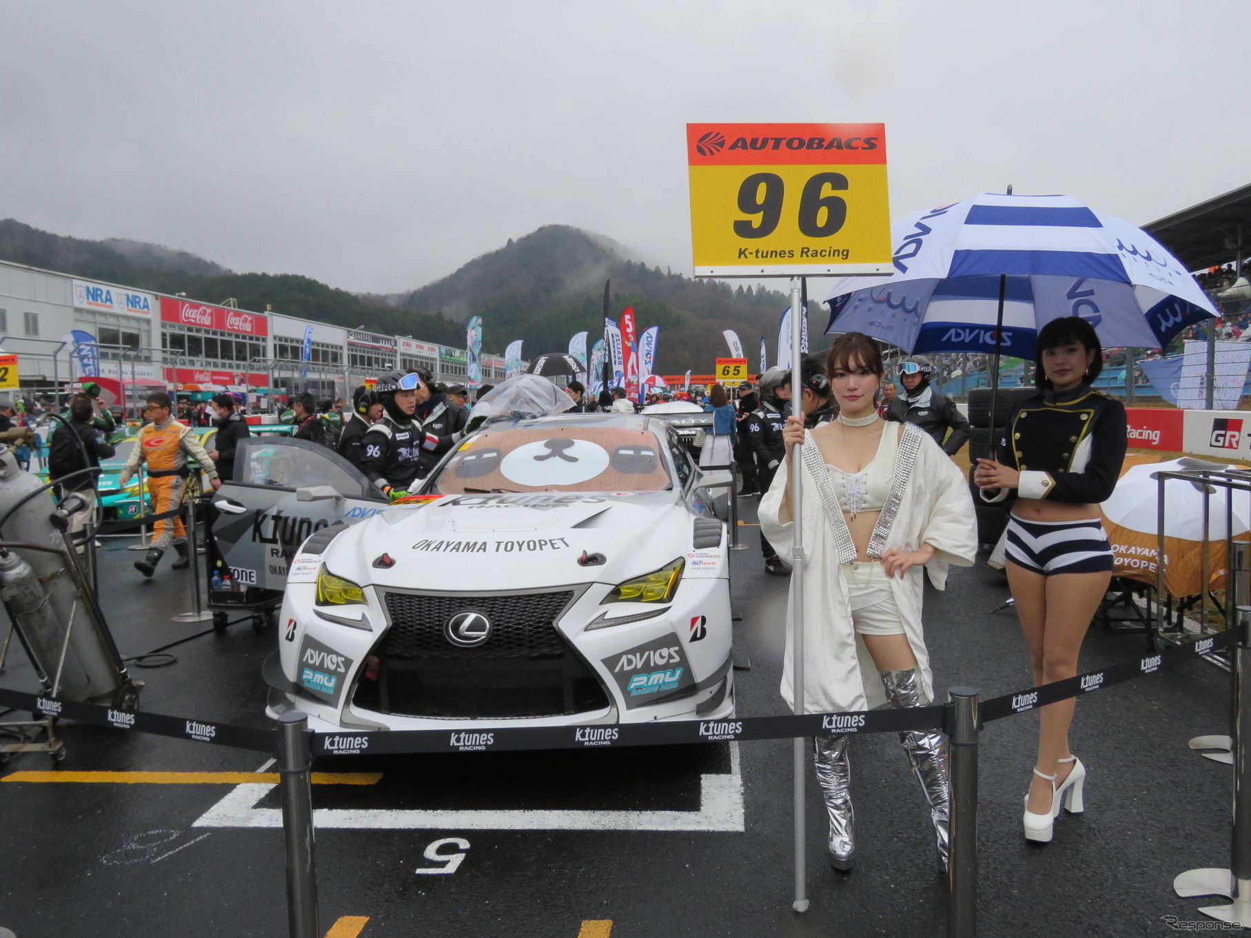 優勝する#96 RC F（グリッドの数字は予選順位と無関係）。