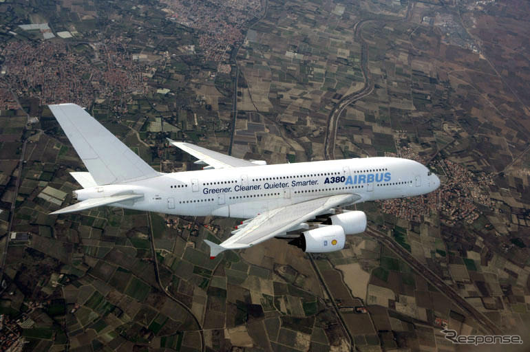 エアバス A380、世界初のGTL飛行