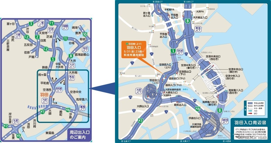 首都高 羽田入口周辺図