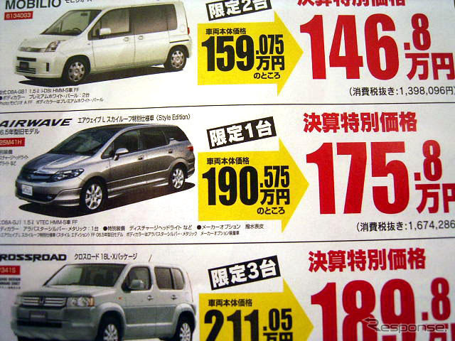 【新車値引き情報】SUV、RVをこの価格で…13万から32万円引き