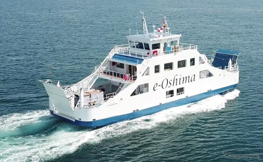 完全バッテリー推進船「e-Oshima」