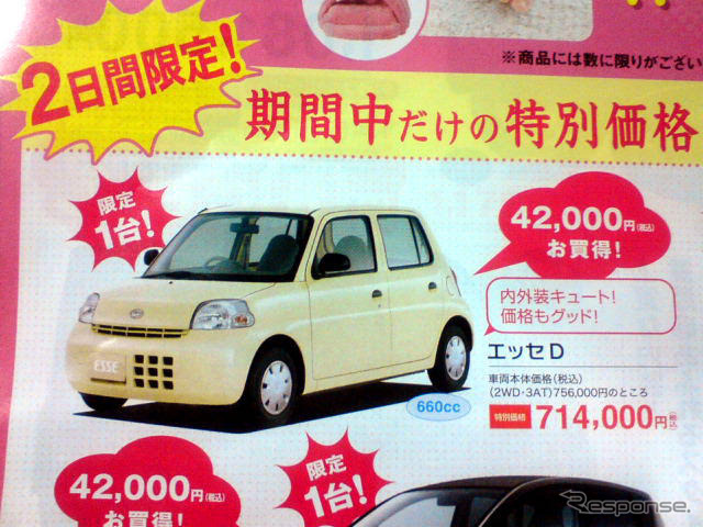 【明日の値引き情報】このプライスで軽自動車を購入できる!!