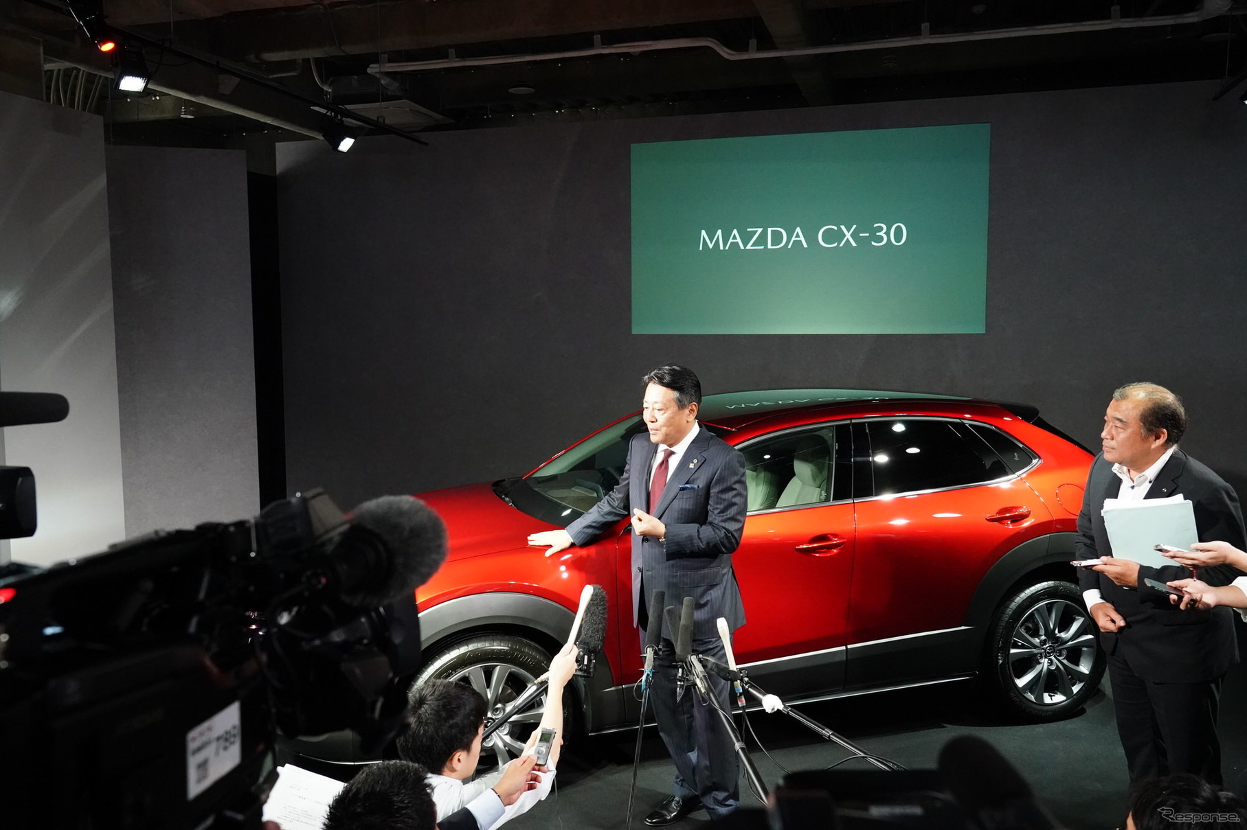 マツダCX-30発表会での丸本社長