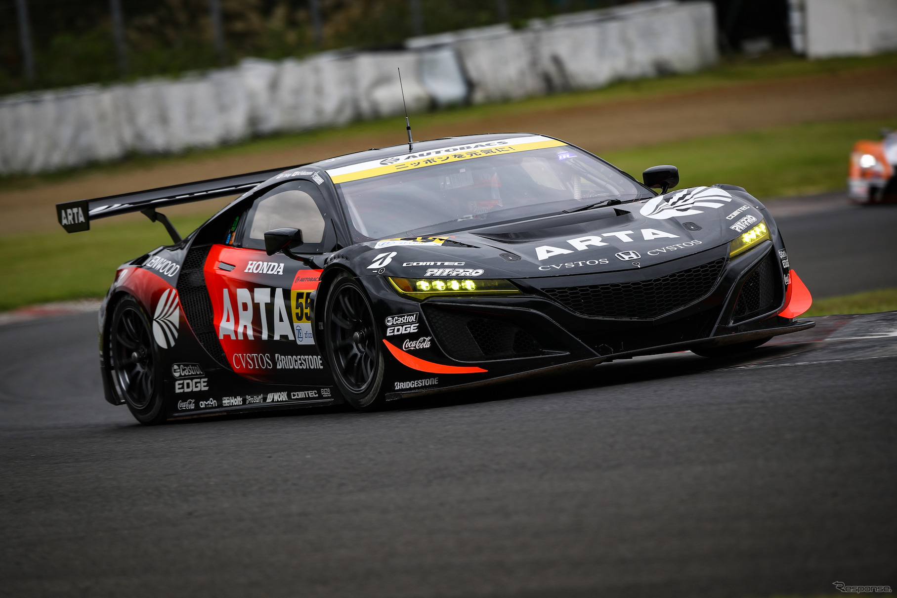 GT300クラス予選2位の#55 NSX。