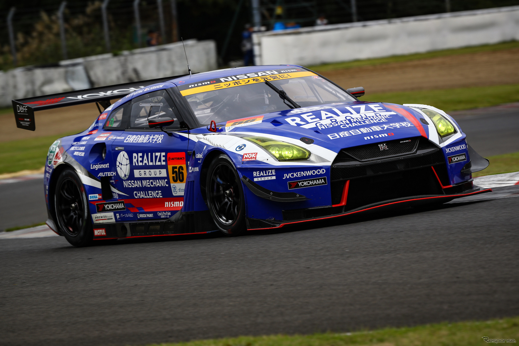 GT300クラス予選4位の#56 GT-R。