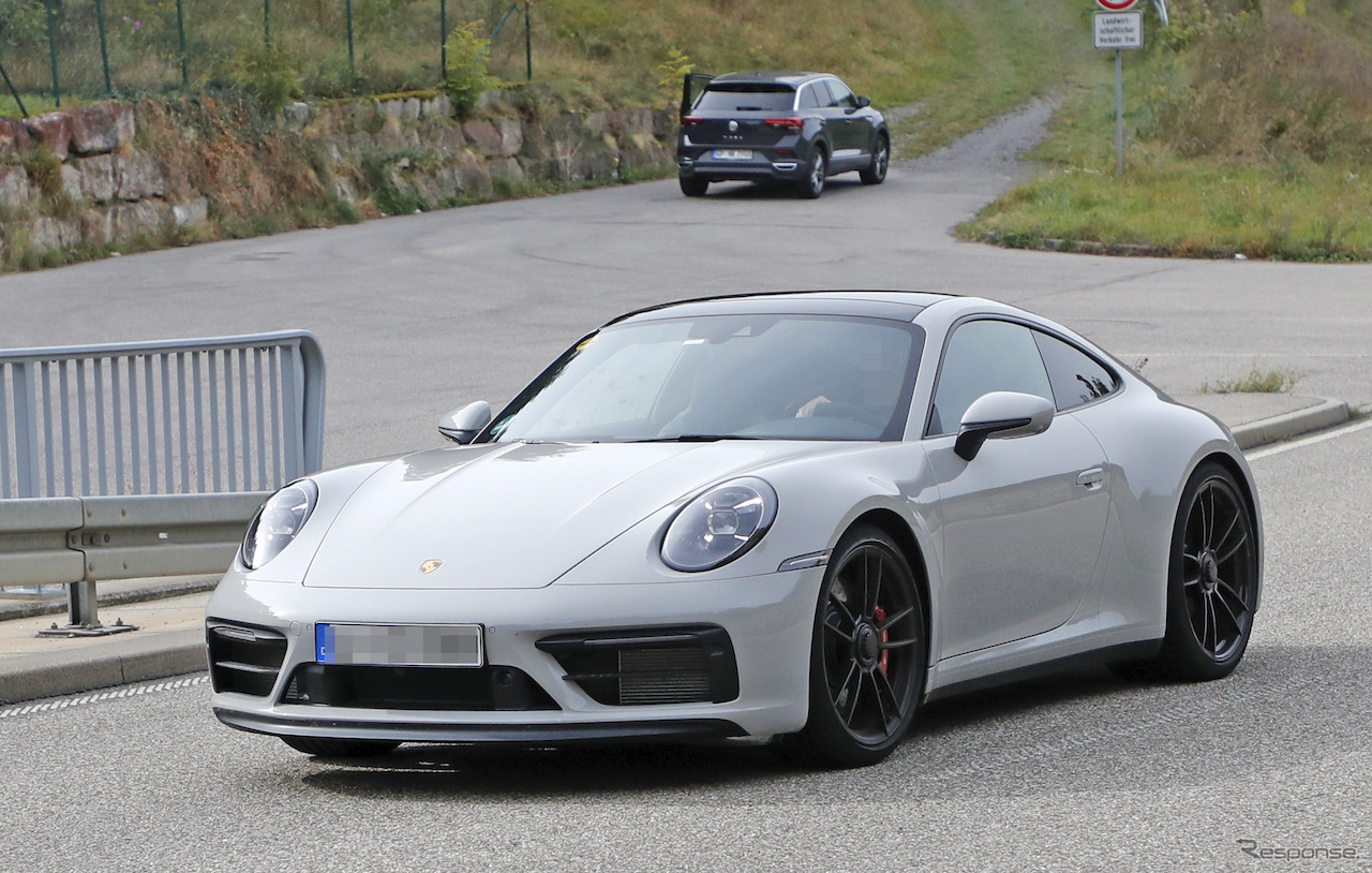 ポルシェ 911 GTS 開発車両（スクープ写真）