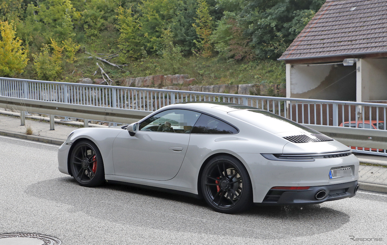 ポルシェ 911 GTS 開発車両（スクープ写真）