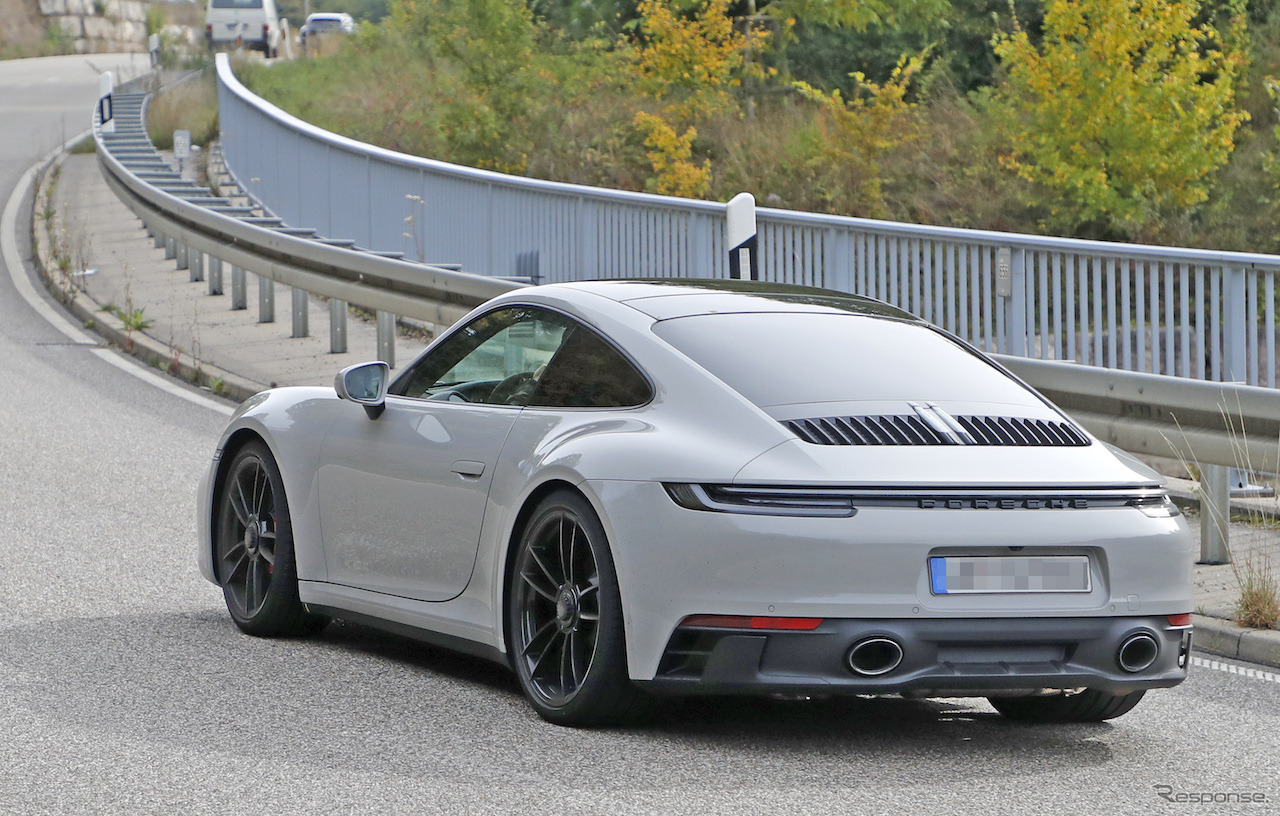 ポルシェ 911 GTS 開発車両（スクープ写真）