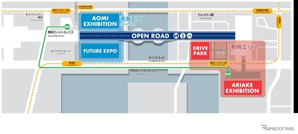 東京モーターショー2019会場全体マップ