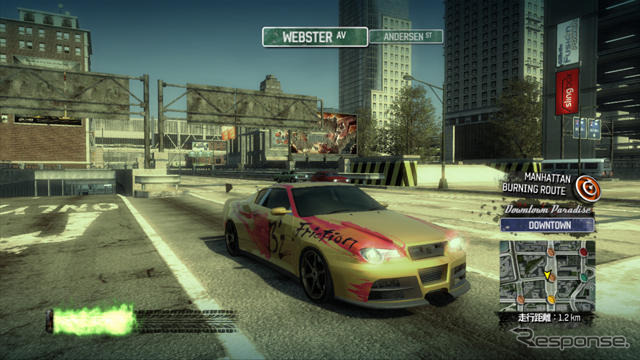 『バーンアウトパラダイス』暴走車天国、過激なレースゲーム