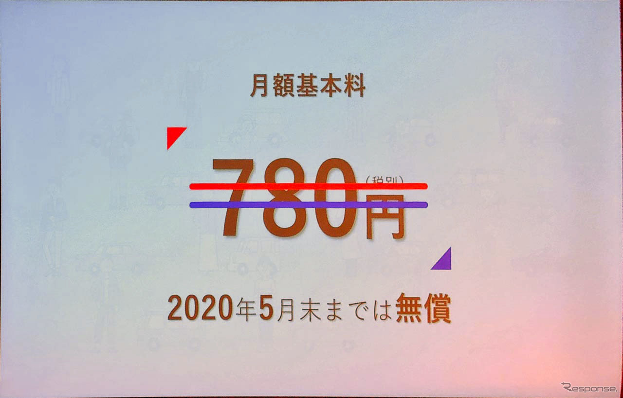 会員は月額780円を支払うが、2020年5月までは無料