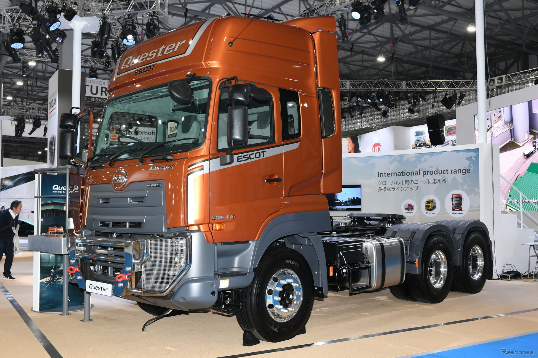 UDトラックスがボルボの協力を得て開発し、海外市場で販売するUDトラックス・クエスター（東京モーターショー2019 ）