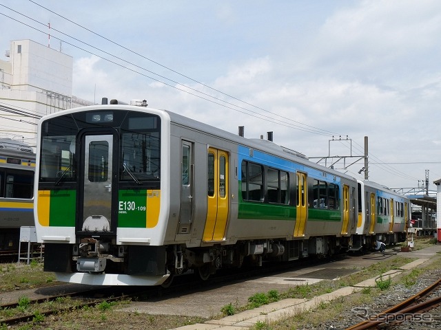 久留里線で運用されているキハE130形100番台。