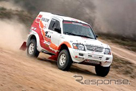 【2002パリ〜ダカールラリー】三菱『パジェロ』シェイクダウン…自信の増岡、篠塚