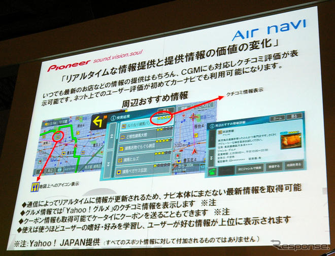 パイオニア エアーナビ…ソフトバンクなど独自のテレマティクスサービス