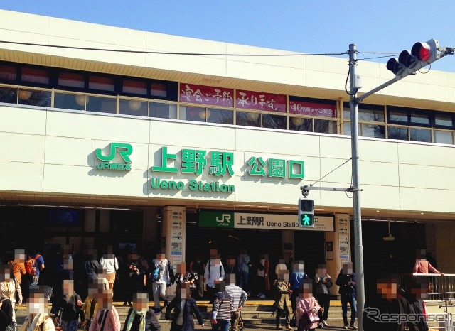 現在の上野駅公園口