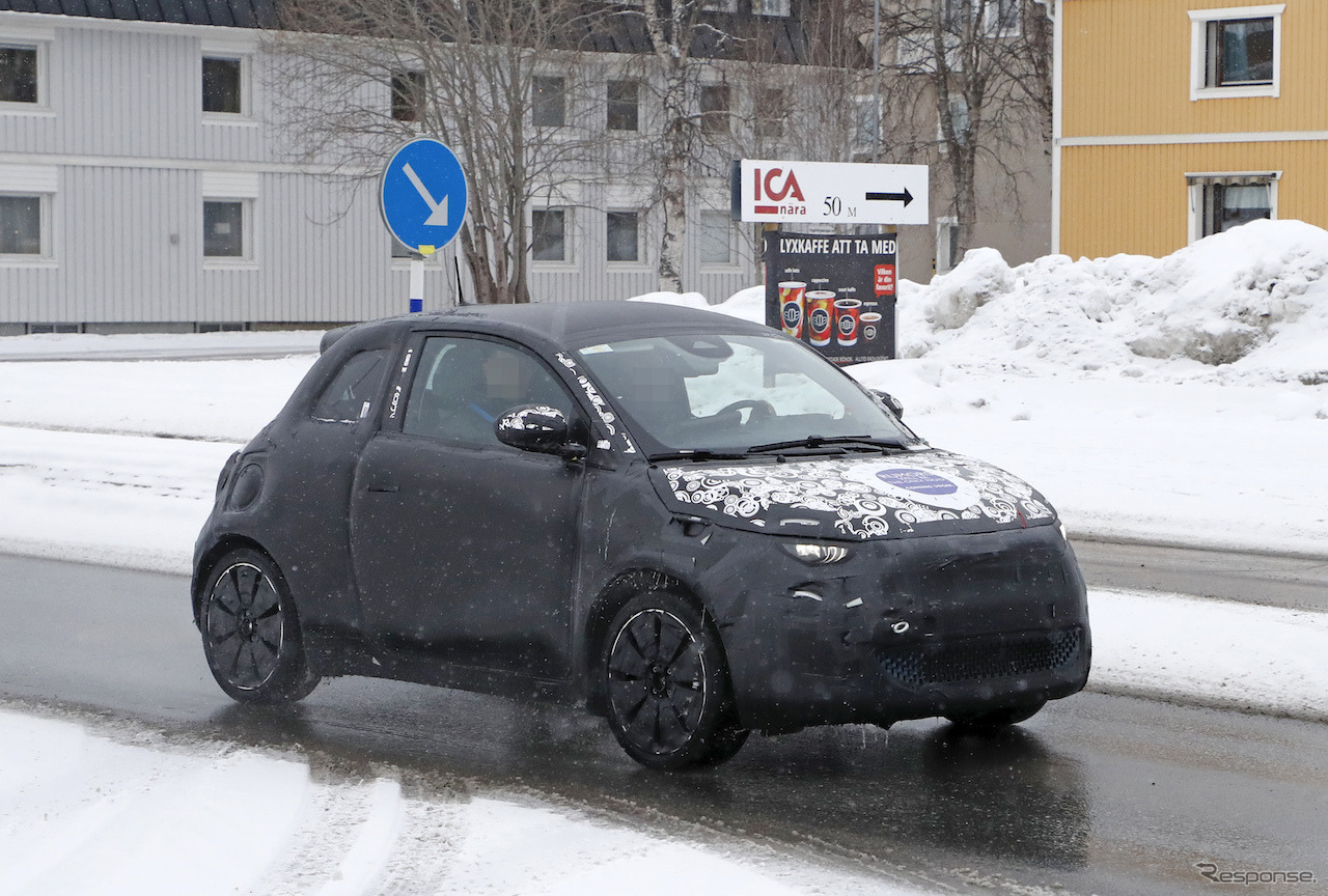 フィアット 500 新型 ハードトップ開発車両（スクープ写真）