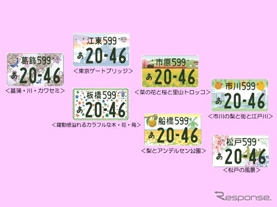 関東運輸局の地方版図柄入りナンバープレート