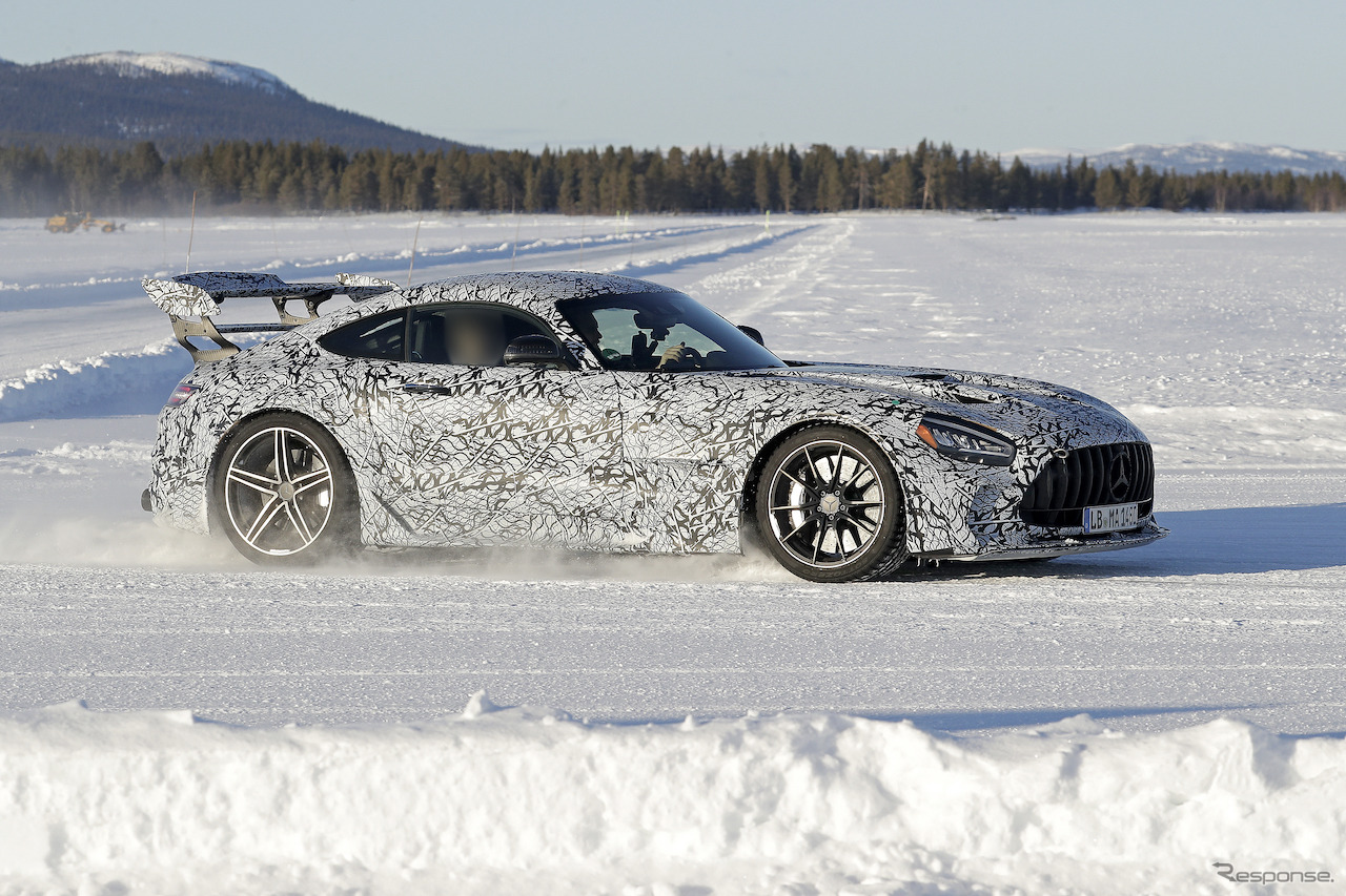 メルセデス AMG GT R ブラックシリーズ開発車両（スクープ写真）