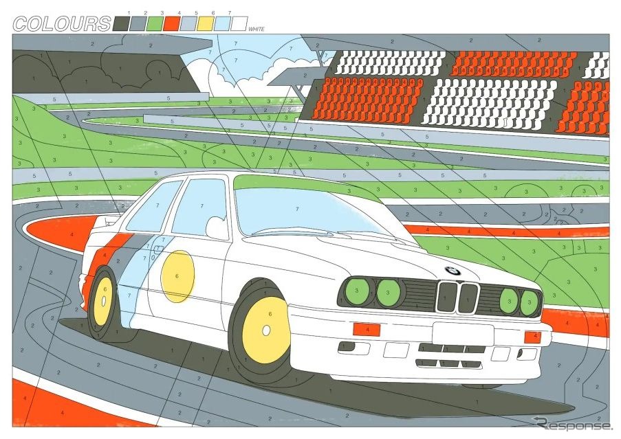 BMW M3 DTM のぬり絵