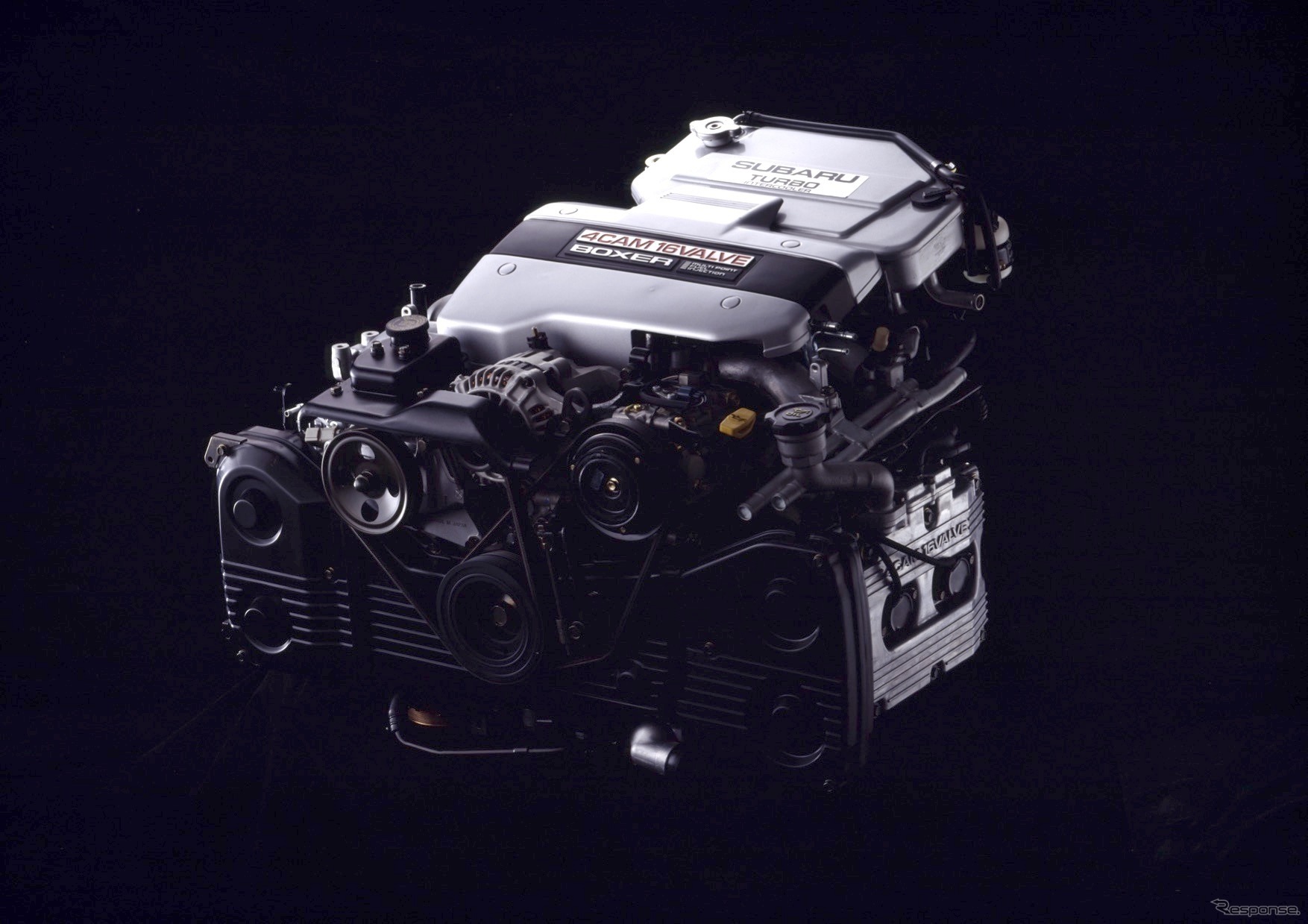 1989年式レガシィに搭載されたEJ20ターボエンジン。