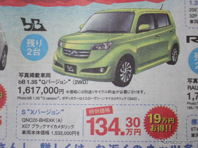【明日の値引き情報】北から南から、トヨタのコンパクトカーが安い