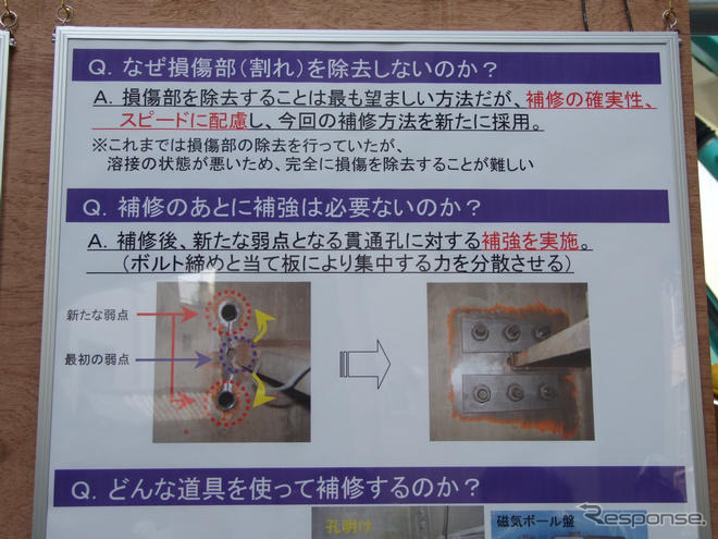 首都高 点検補修デモ…鉄を治す