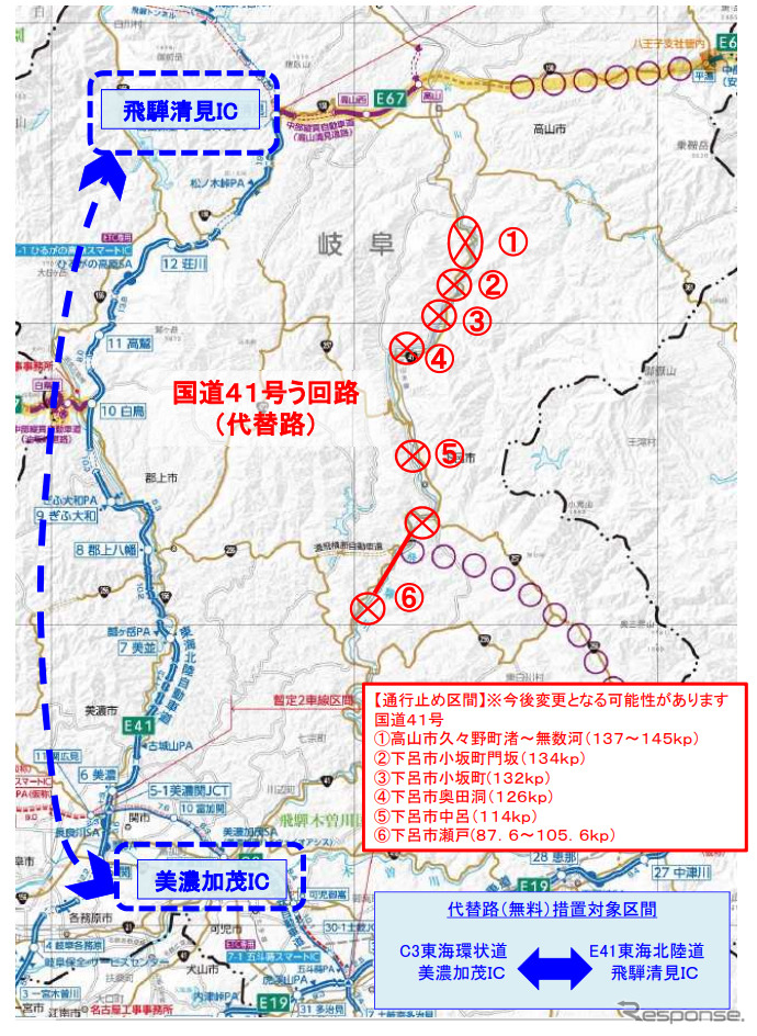 代替路（無料）措置