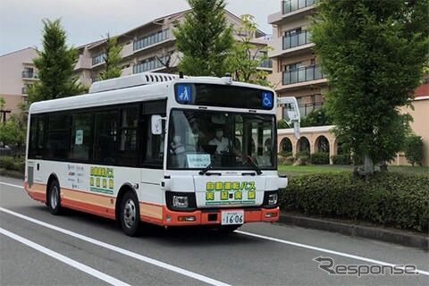 神姫バスの中型自動運転バス実証実験