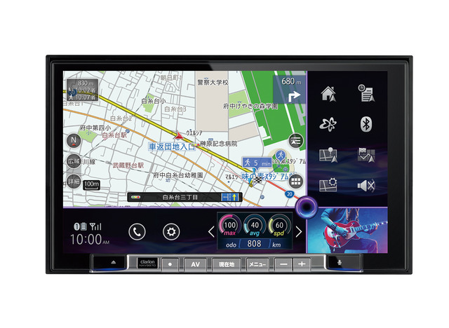 AV一体型ナビの一例（クラリオン）。