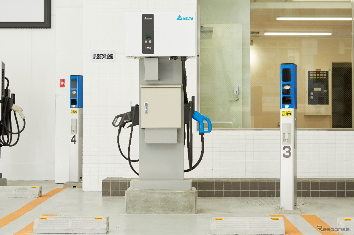 Delta EV Charging Station、EV充電器＆駐車場車番認証センサ