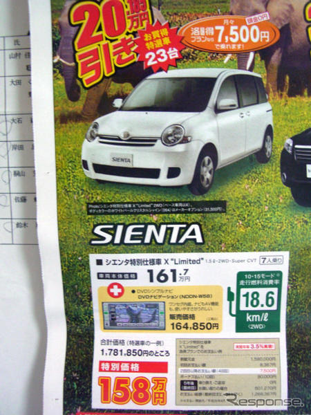 【新車値引き情報】コンパクトカーが最大24万円引き、最安値114万円